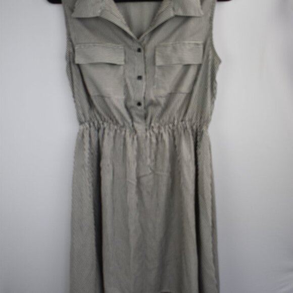 Truth NYC Asymetrical Dress Black & White Striped Size Medium - Picture 2 of 6